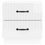 vidaXL Cabinet de chevet Blanc brillant 43 x 34 5 x 44 5 cm