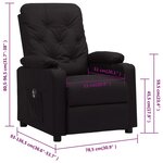 vidaXL Fauteuil inclinable électrique Noir Similicuir