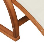 vidaXL Chaise à bascule textilène blanc et bois de peuplier massif