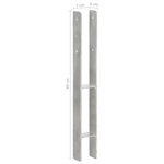 vidaXL Piquets de clôture 2 Pièces Argenté 7x6x60 cm Acier galvanisé