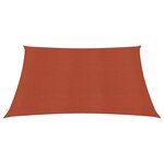 vidaXL Voile d'ombrage 160 g/m² Terre cuite 2x2 m PEHD
