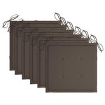 vidaXL Chaises de jardin lot de 6 avec coussins Bois de teck massif