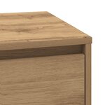 vidaXL Tables de Chevet avec Lumières LED 2 Pièces Chêne 39x34.5x50 cm