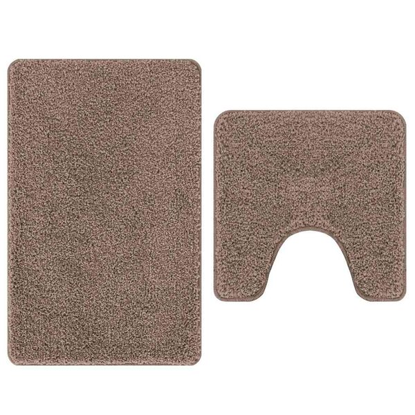 vidaXL Ensemble de tapis de bain antidérapants 2 Pièces Marron PP