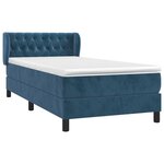 vidaXL Sommier à lattes de lit avec matelas Bleu foncé 90x200 cm