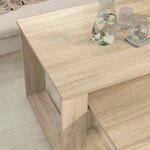 vidaXL Ensemble de tables basses 2 Pièces Chêne Sonoma Bois d'ingénierie