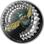 Pièce de monnaie en Argent 25 Dollars g 62.2 (2 oz) Millésime 2025 Entoma SCARABEO