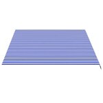 vidaXL Tissu de remplacement pour auvent Bleu et blanc 4 5x3 5 m