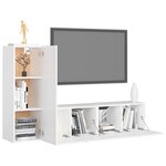 vidaXL Ensemble de meubles TV 3 Pièces Blanc Bois d'ingénierie
