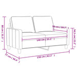 vidaXL Canapé à 2 places Rouge bordeaux 140 cm Similicuir
