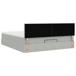 VidaXL Cadre de lit ottoman avec matelas gris clair 180x200 cm velours