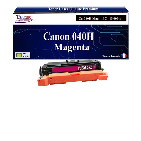 T3AZUR -Toner compatible avec Canon 040H pour Canon LBP-710Cx  LBP-712Cdn  LBP-712Cx Magenta - 10 000p