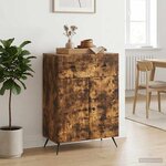 vidaXL Buffet Chêne fumé 66 x 34 5 x 90 cm Bois d'ingénierie