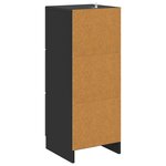 vidaXL Armoire à tiroirs Noir 33 x 34 5 x 87 cm Bois d'ingénierie