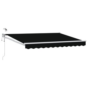 vidaXL Auvent rétractable électrique Noir 3 5 x 2 5 m