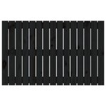 vidaXL Tête de lit murale Noir 95 5x3x60 cm Bois massif de pin