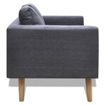 vidaXL Jeu de canapé à 2 places et à 3 places Tissu Gris foncé