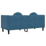 vidaXL Canapé avec coussins 2 places bleu velours