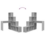 vidaXL Bureau d'angle Sonoma gris 101.5 x 149.5 x 149.5 cm