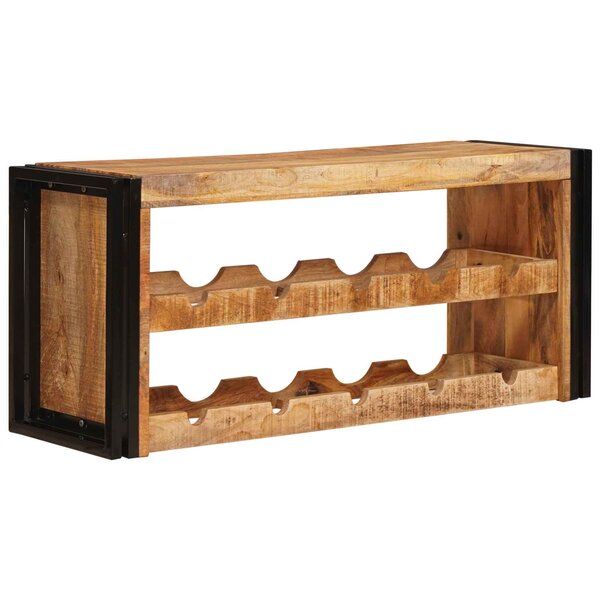 vidaXL Étagère à vin 100 x 45 x 33 cm Bois de mangue brut solide