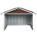 vidaXL Abri pour robot de jardin 92x97x63 cm Acier galvanisé Marron