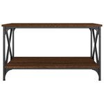 vidaXL Table basse Chêne marron 80x50x45 cm Bois d'ingénierie et fer