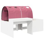 vidaXL Lit avec Tunnel 4 Pièces Chêne Artisanal et Rose Bois d'ingénierie