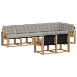 vidaXL Ensemble de canapés d'extérieur 8 Pièces Blanc et gris clair