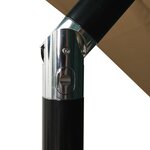 vidaXL Parasol de jardin à 3 niveaux avec mât en aluminium taupe