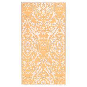 vidaXL Tapis d'extérieur Orange et blanc 120x180 cm PP