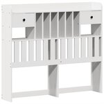 vidaXL Cadre de lit sans matelas blanc 135x190 cm bois de pin massif