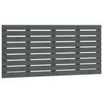 vidaXL Tête de lit murale Gris 156x3x63 cm Bois massif de pin