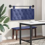 vidaXL Tête de lit suspendue Avec lumière LED Bleu police Velours
