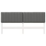 vidaXL Tête de lit capitonnée Blanc et gris clair 180 cm Pin massif