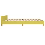 vidaXL Cadre de lit avec tête de lit Vert 200x200 cm Tissu