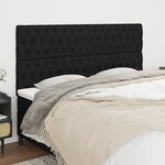 vidaXL Têtes de lit 4 Pièces Noir 100x7x78/88 cm Tissu
