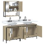 vidaXL Ensemble de meubles de salle de bain 3 Pièces chêne sonoma
