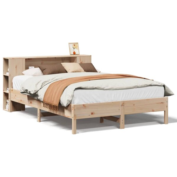 vidaXL Lit bibliothèque sans matelas 120x200 cm bois de pin massif