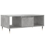 vidaXL Table basse Gris béton 90x50x36 5 cm Bois d'ingénierie