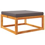 vidaXL Ensemble de canapés de jardin 6 pièces avec coussins en bois d'acacia et rotin