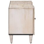 vidaXL Meuble TV Blanc 105 x 33 5 x 46 cm Bois de mangue massif