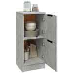 vidaXL Buffets 2 Pièces Gris béton 30x30x70 cm Bois d'ingénierie