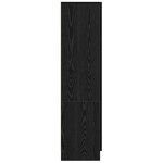 vidaXL Buffet en chêne noir Chêne noir MDF et placage en bois Moyen