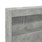 vidaXL Tête de lit de rangement Gris béton 75 cm Bois d'ingénierie