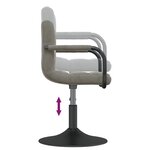 vidaXL Chaises pivotantes à manger lot de 4 gris clair velours