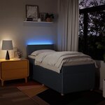 vidaXL Sommier à lattes de lit avec matelas Bleu 80x200 cm Tissu