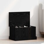 vidaXL Boîte de Rangement Chêne noir 50 x 30 x 28 cm Bois d'ingénierie