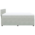 vidaXL Sommier à lattes de lit et matelas Gris clair 140x190cm Velours