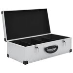 vidaXL Étui de CD pour 80 CD Aluminium ABS Argenté