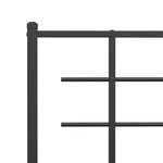 vidaXL Tête de lit métal noir 200 cm